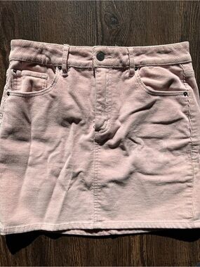 Garage Light Pink Corduroy Mini Skirt